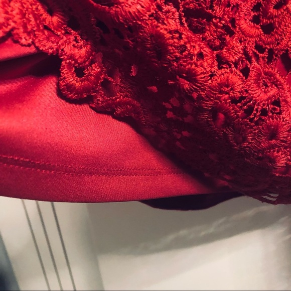 Plus Size 22/24 Lane Bryant Jacquard Lace Tank Top Red - Picture 3 of 11